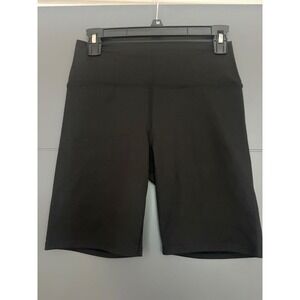 Sage Collective Womens Black High Rise Biker Shorts Size Medium Athletic Yoga